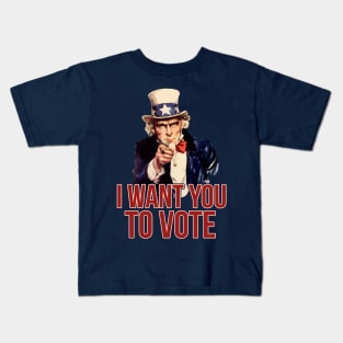 Uncle Sam wants you to vote Kids T-Shirt